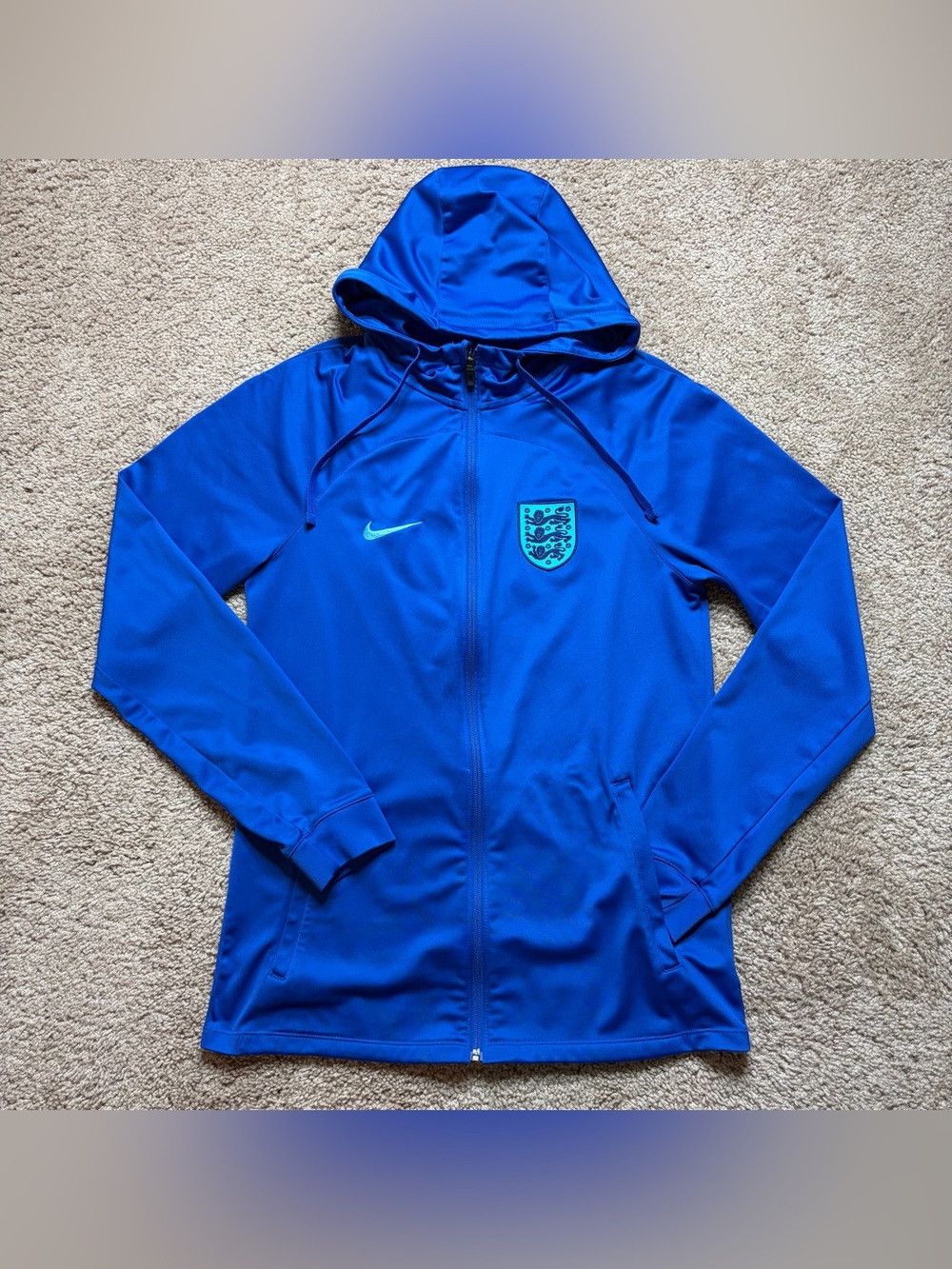England National Football Team Nike Full Zip Hoodie Soccer Jacket